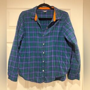 Aerie Blue and Green Plaid Shirt